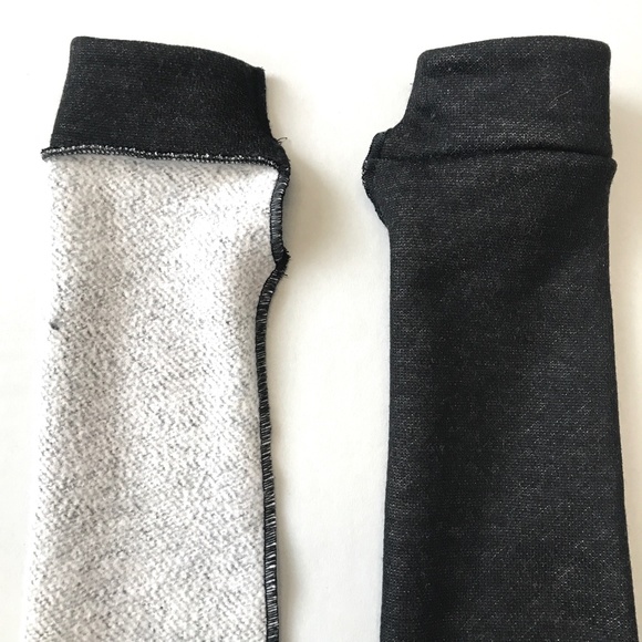 Black Fleece Arm Warmers Winter Gloves Elbow Length Sleeves Soft Made in the USA - Picture 3 of 8